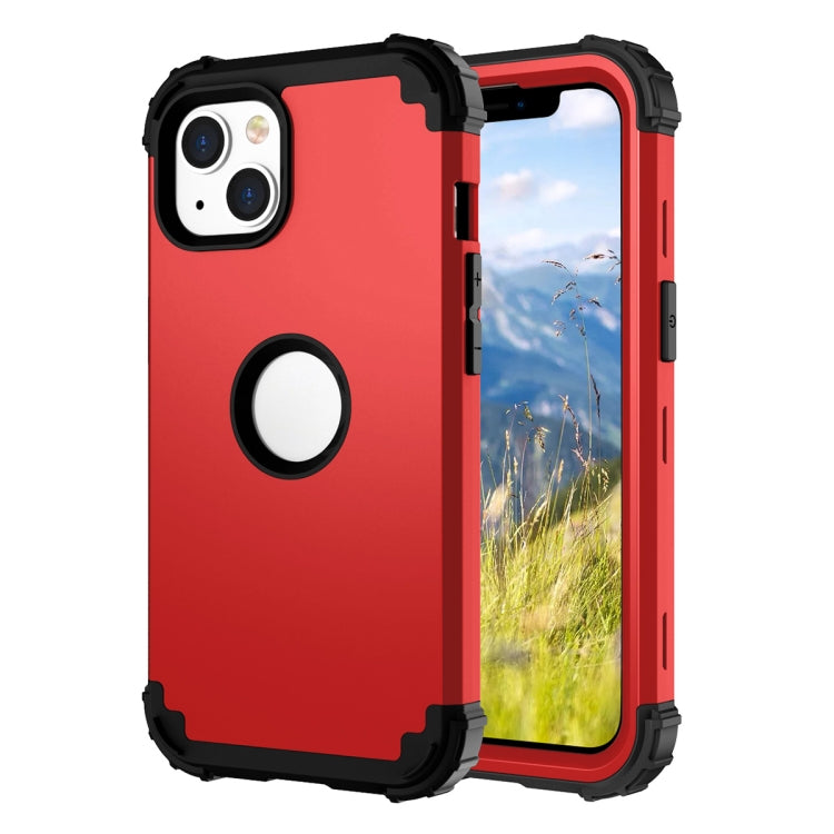For iPhone 14 Plus 3 in 1 Shockproof Phone Case