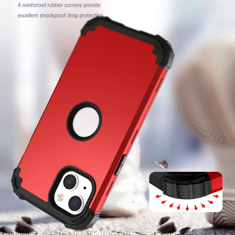 For iPhone 14 Plus 3 in 1 Shockproof Phone Case