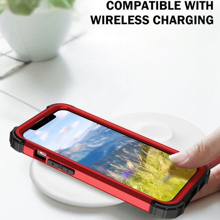 For iPhone 14 Plus 3 in 1 Shockproof Phone Case