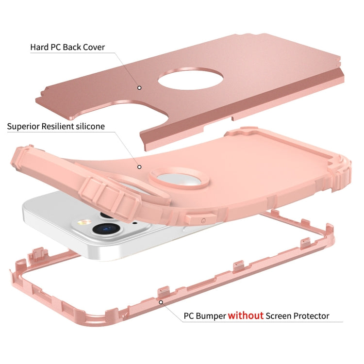 For iPhone 14 Plus 3 in 1 Shockproof Phone Case