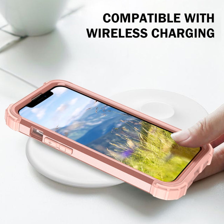 For iPhone 14 Plus 3 in 1 Shockproof Phone Case