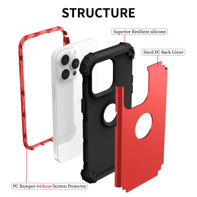 For iPhone 14 Pro 3 in 1 Shockproof Phone Case