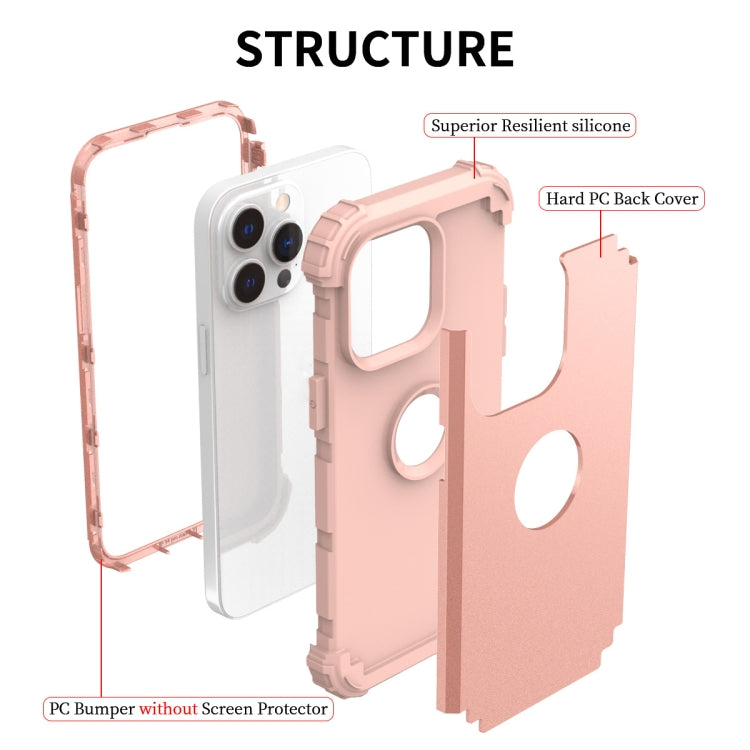 For iPhone 14 Pro 3 in 1 Shockproof Phone Case