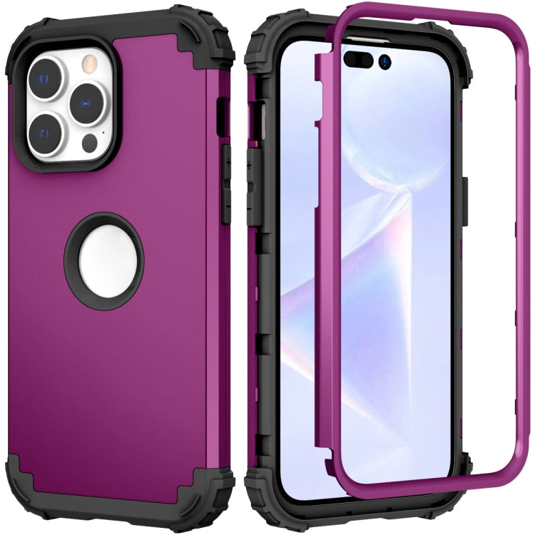 For iPhone 14 Pro Max 3 in 1 Shockproof Phone Case