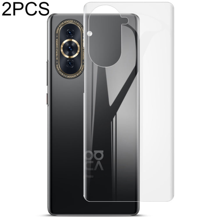For Huawei nova 10 4G 2 PCS IMAK 0.15mm Curved Full Screen Protector Hydrogel Film Back Protector