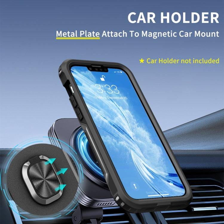 For iPhone 14 3 in 1 Ring Holder Phone Case