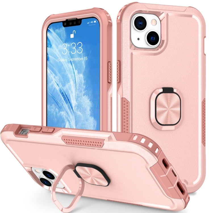 For iPhone 14 3 in 1 Ring Holder Phone Case