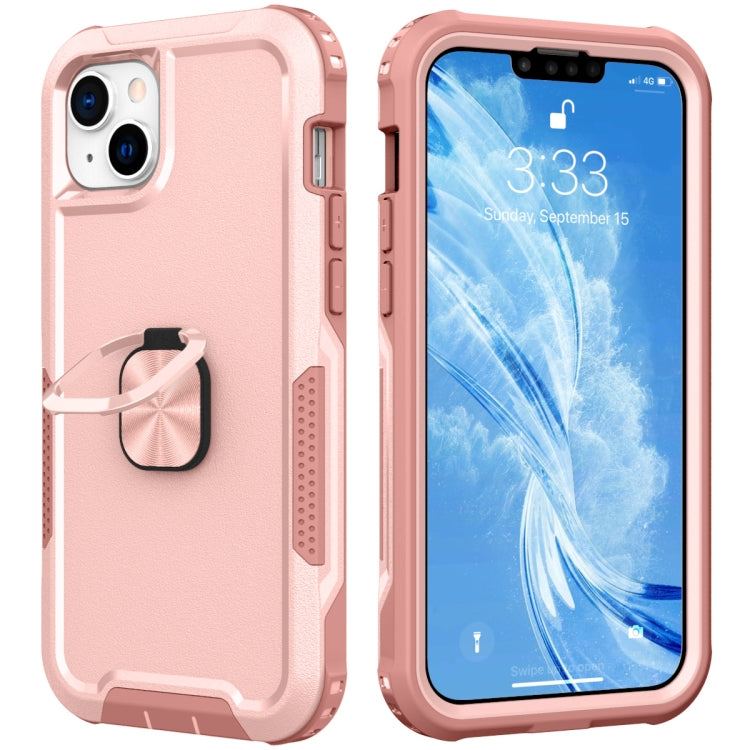 For iPhone 14 3 in 1 Ring Holder Phone Case
