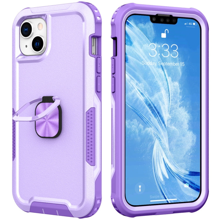 For iPhone 14 3 in 1 Ring Holder Phone Case