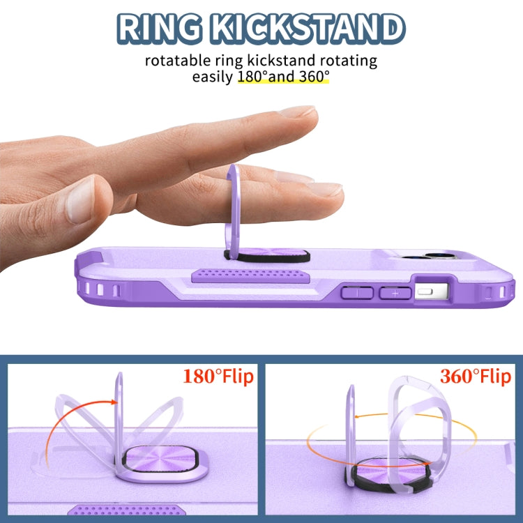 For iPhone 14 3 in 1 Ring Holder Phone Case