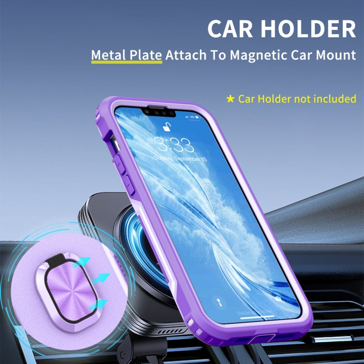 For iPhone 14 3 in 1 Ring Holder Phone Case