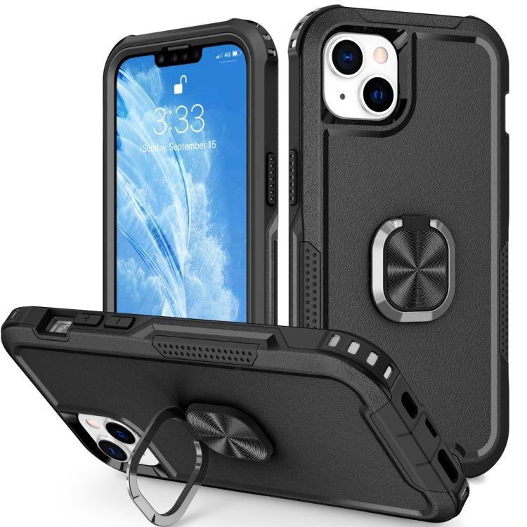 For iPhone 14 Plus 3 in 1 Ring Holder Phone Case