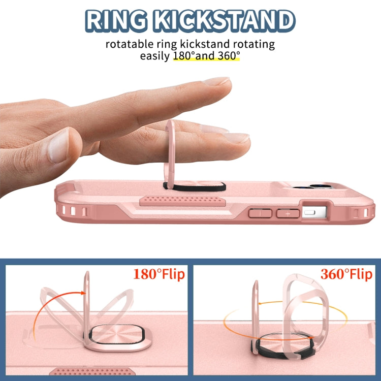 For iPhone 14 Plus 3 in 1 Ring Holder Phone Case