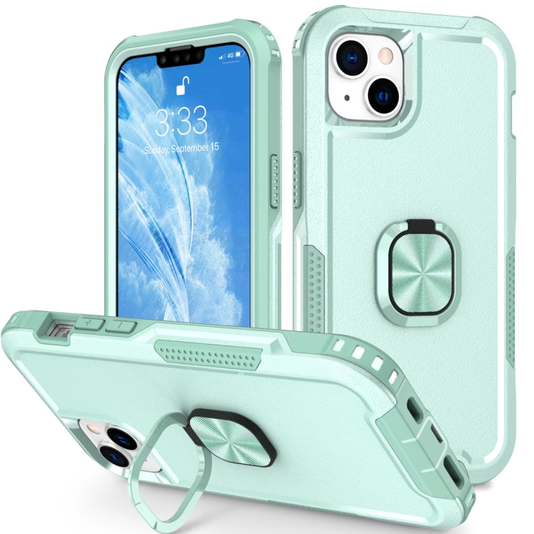 For iPhone 14 Plus 3 in 1 Ring Holder Phone Case