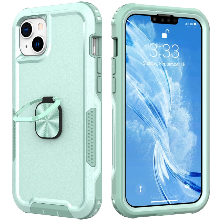 For iPhone 14 Plus 3 in 1 Ring Holder Phone Case