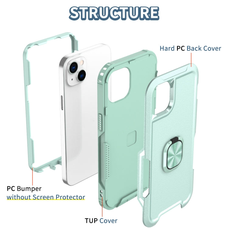 For iPhone 14 Plus 3 in 1 Ring Holder Phone Case