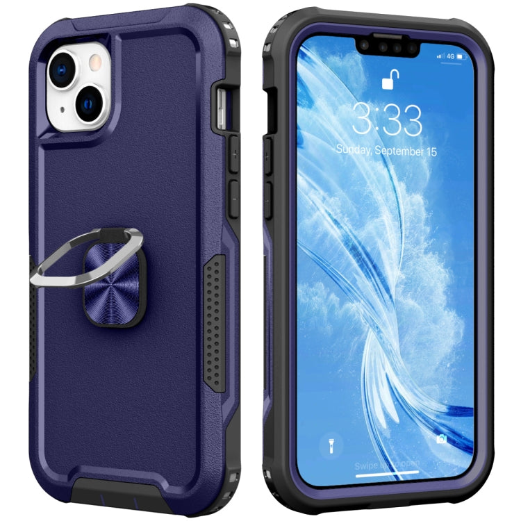 For iPhone 14 Plus 3 in 1 Ring Holder Phone Case