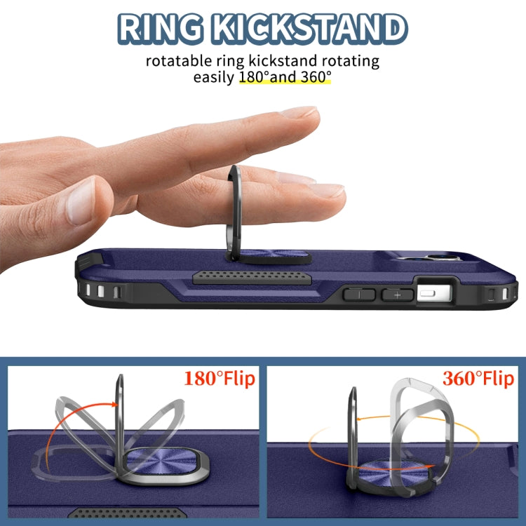 For iPhone 14 Plus 3 in 1 Ring Holder Phone Case