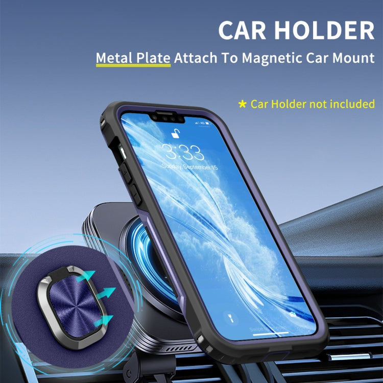 For iPhone 14 Plus 3 in 1 Ring Holder Phone Case