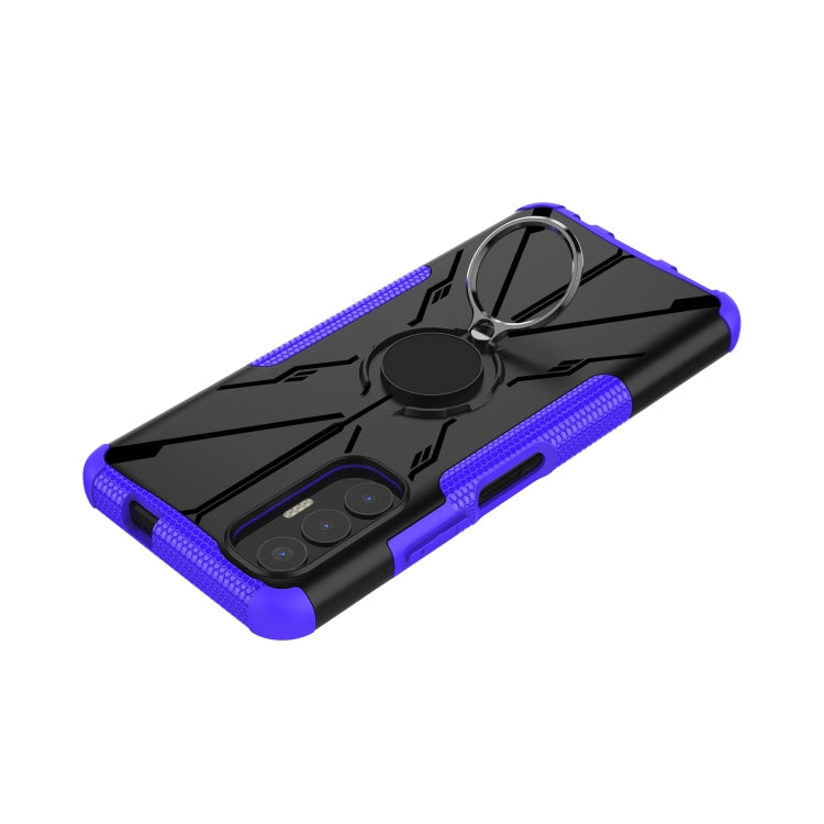 For Tecno Pova 3 Armor Bear Shockproof PC + TPU Phone Case with Ring Holder