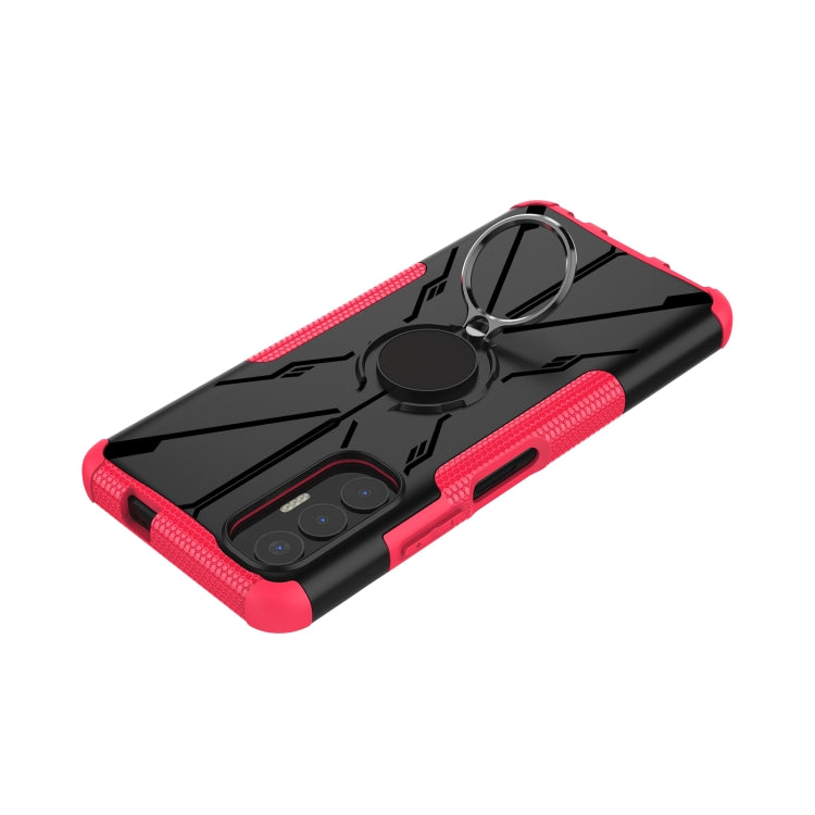 For Tecno Pova 3 Armor Bear Shockproof PC + TPU Phone Case with Ring Holder