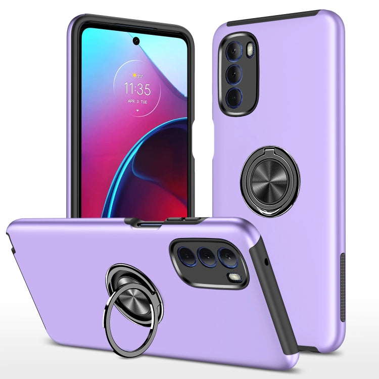 For Motorola Moto G Stylus 2022 PC + TPU Shockproof Magnetic Phone Case with Invisible Ring Holder