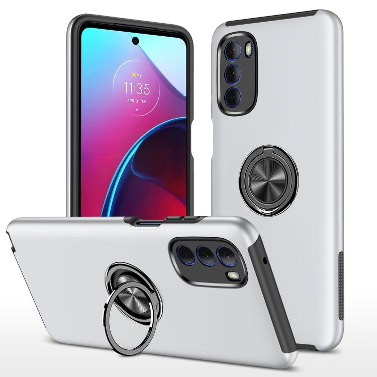 For Motorola Moto G Stylus 2022 PC + TPU Shockproof Magnetic Phone Case with Invisible Ring Holder