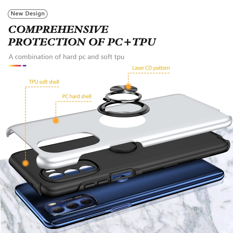 For Motorola Moto G Stylus 2022 PC + TPU Shockproof Magnetic Phone Case with Invisible Ring Holder