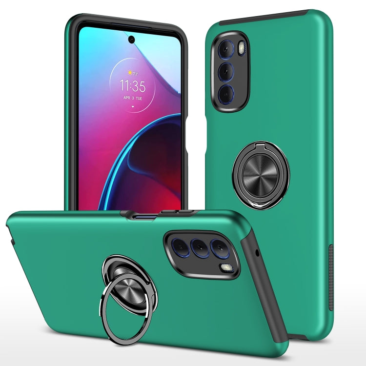 For Motorola Moto G Stylus 2022 PC + TPU Shockproof Magnetic Phone Case with Invisible Ring Holder