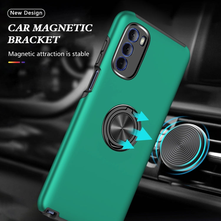For Motorola Moto G Stylus 2022 PC + TPU Shockproof Magnetic Phone Case with Invisible Ring Holder