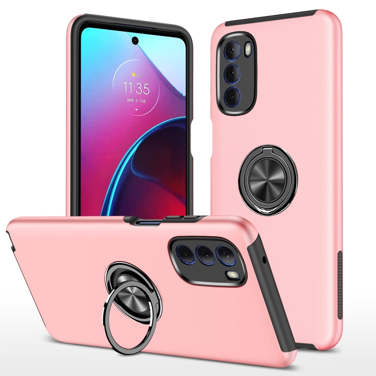 For Motorola Moto G Stylus 2022 PC + TPU Shockproof Magnetic Phone Case with Invisible Ring Holder
