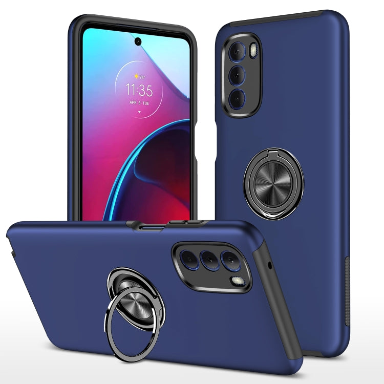 For Motorola Moto G Stylus 2022 PC + TPU Shockproof Magnetic Phone Case with Invisible Ring Holder