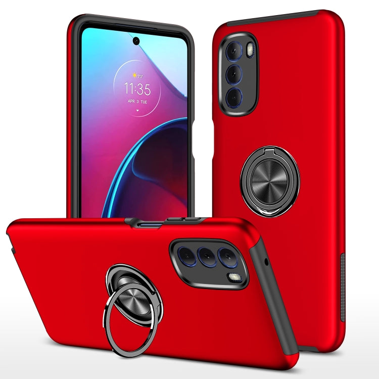For Motorola Moto G Stylus 2022 PC + TPU Shockproof Magnetic Phone Case with Invisible Ring Holder