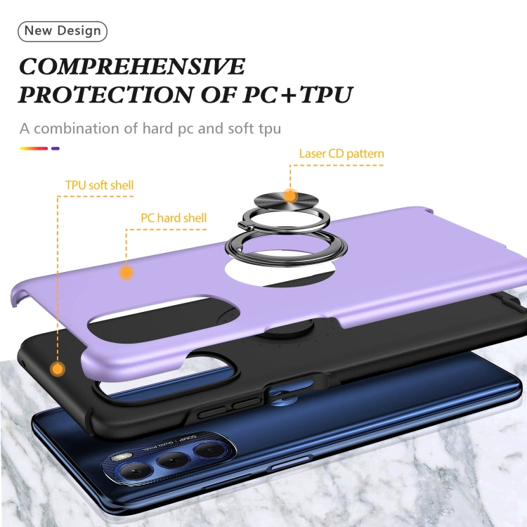 For Motorola Moto G Stylus 5G 2022 PC + TPU Shockproof Magnetic Phone Case with Invisible Ring Holder