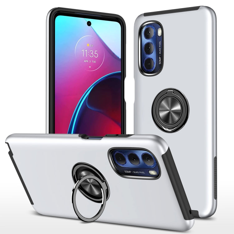 For Motorola Moto G Stylus 5G 2022 PC + TPU Shockproof Magnetic Phone Case with Invisible Ring Holder