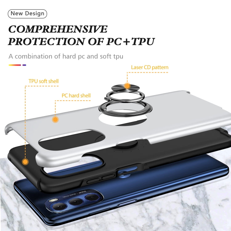 For Motorola Moto G Stylus 5G 2022 PC + TPU Shockproof Magnetic Phone Case with Invisible Ring Holder