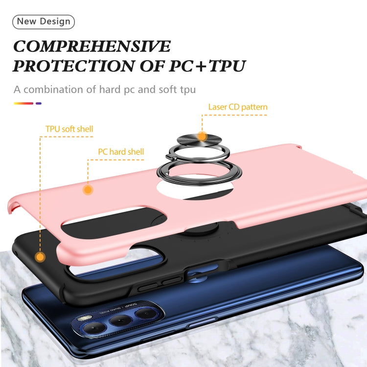 For Motorola Moto G Stylus 5G 2022 PC + TPU Shockproof Magnetic Phone Case with Invisible Ring Holder