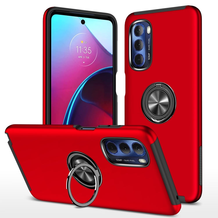For Motorola Moto G Stylus 5G 2022 PC + TPU Shockproof Magnetic Phone Case with Invisible Ring Holder