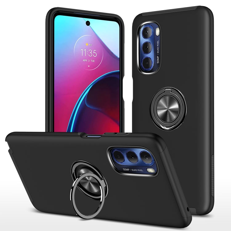For Motorola Moto G Stylus 5G 2022 PC + TPU Shockproof Magnetic Phone Case with Invisible Ring Holder