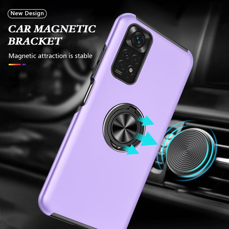 For Xiaomi Redmi Note 11 Global PC + TPU Shockproof Magnetic Phone Case with Invisible Ring Holder