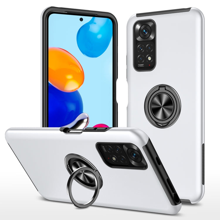 For Xiaomi Redmi Note 11 Global PC + TPU Shockproof Magnetic Phone Case with Invisible Ring Holder
