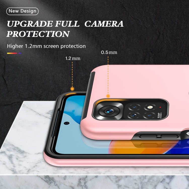 For Xiaomi Redmi Note 11 Global PC + TPU Shockproof Magnetic Phone Case with Invisible Ring Holder