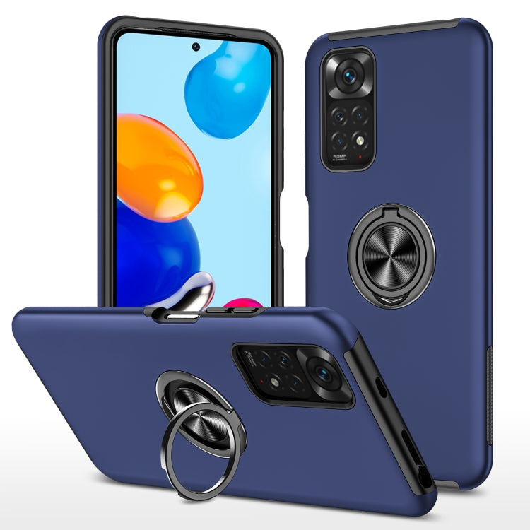 For Xiaomi Redmi Note 11 Global PC + TPU Shockproof Magnetic Phone Case with Invisible Ring Holder