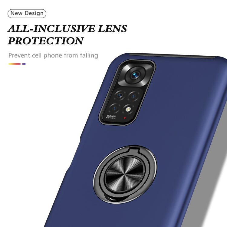For Xiaomi Redmi Note 11 Global PC + TPU Shockproof Magnetic Phone Case with Invisible Ring Holder