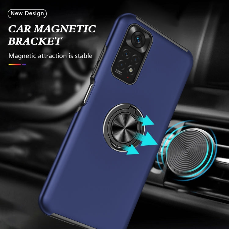 For Xiaomi Redmi Note 11 Global PC + TPU Shockproof Magnetic Phone Case with Invisible Ring Holder