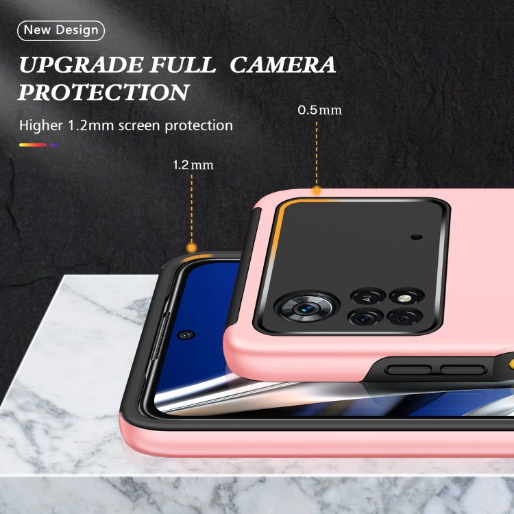 For Xiaomi Poco X4 Pro 5G PC + TPU Shockproof Magnetic Phone Case with Invisible Ring Holder