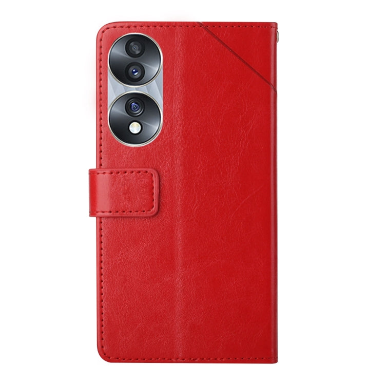 For Honor 70 HT01 Y-shaped Pattern Flip Leather Phone Case