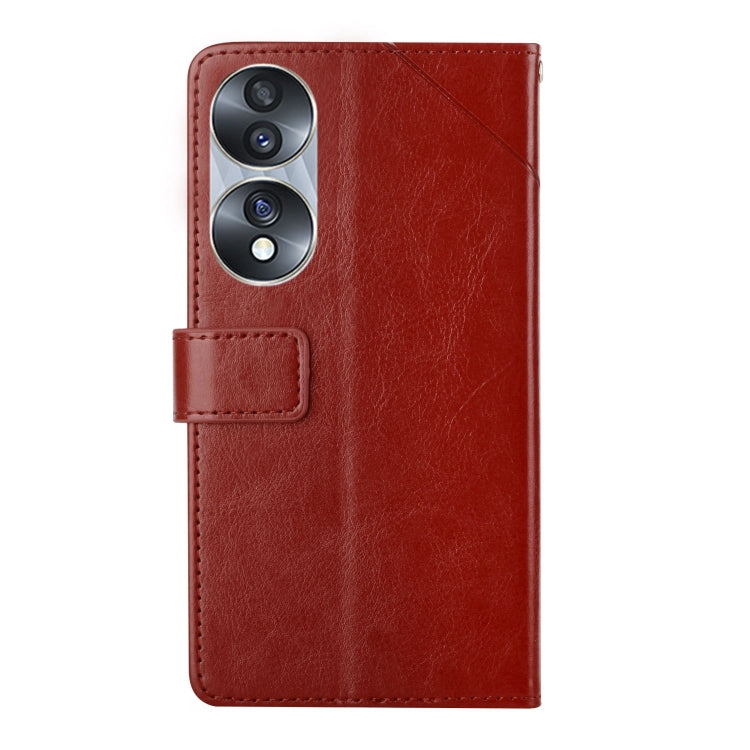 For Honor 70 HT01 Y-shaped Pattern Flip Leather Phone Case
