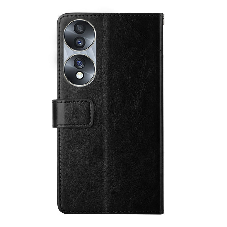 For Honor 70 HT01 Y-shaped Pattern Flip Leather Phone Case