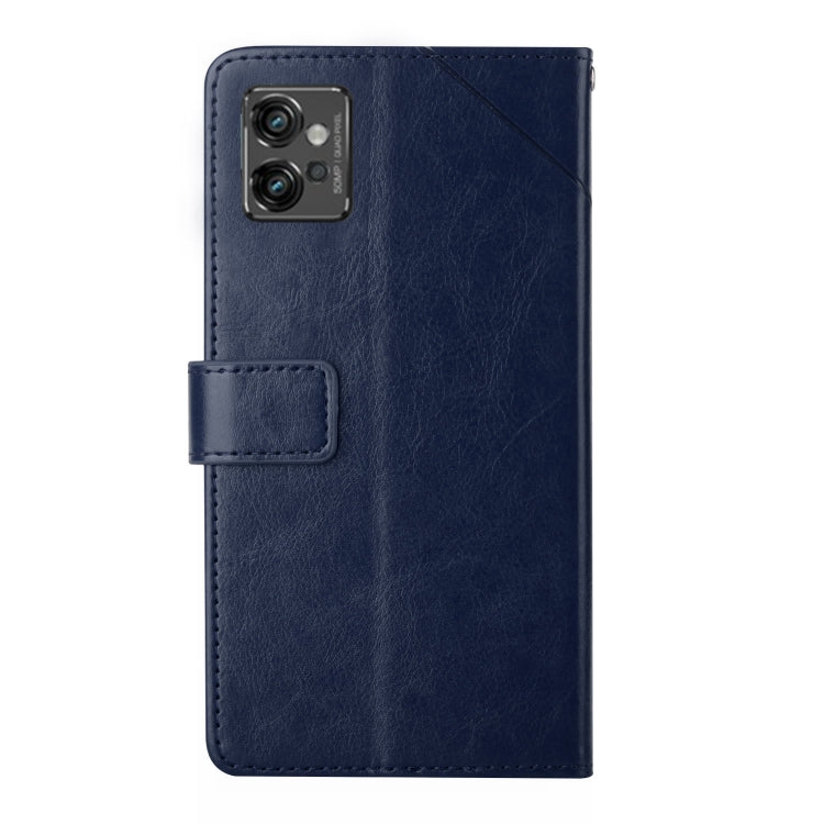 For Motorola Moto G32 HT01 Y-shaped Pattern Flip Leather Phone Case